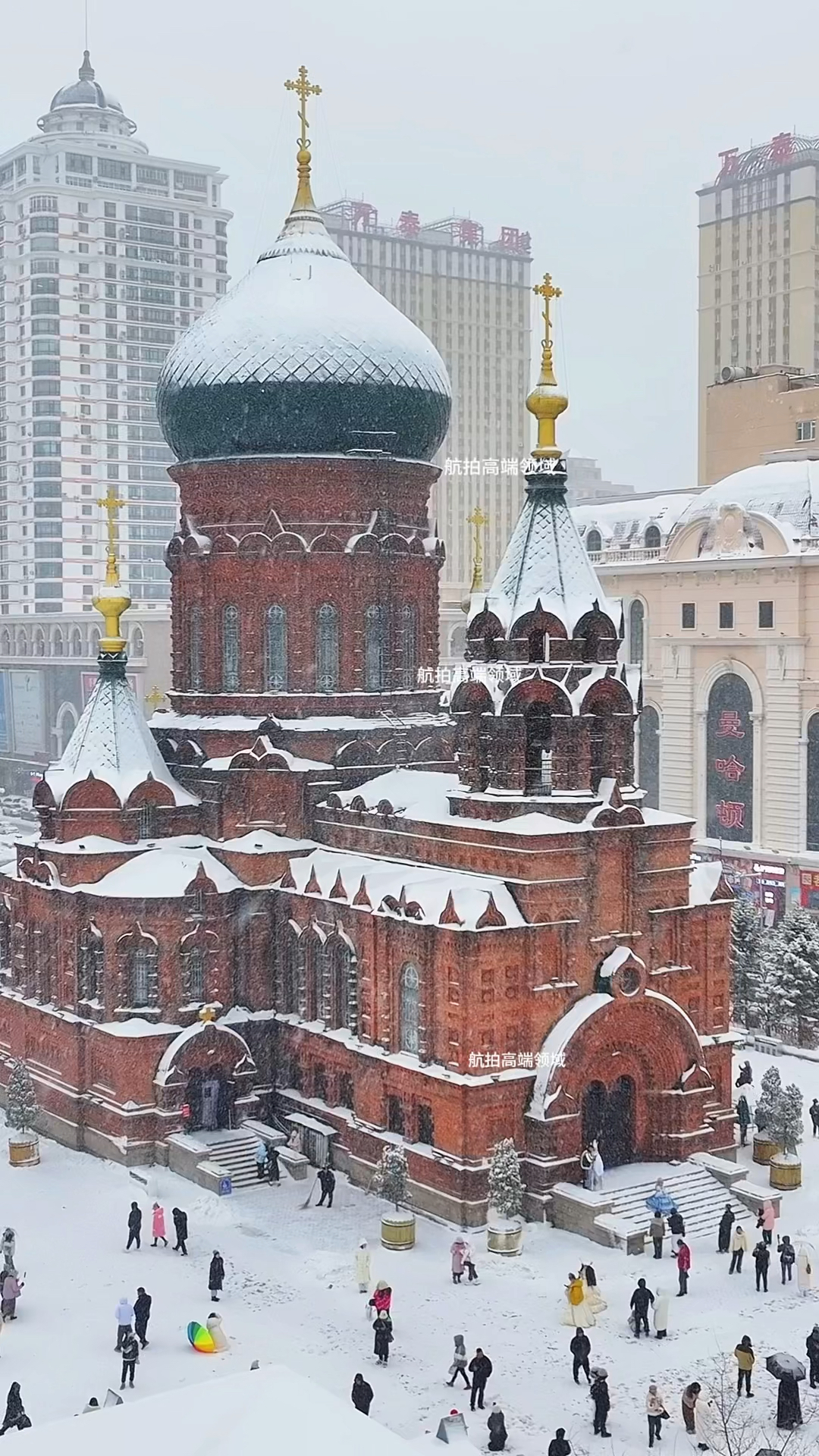 哈尔滨下雪图片真实图片