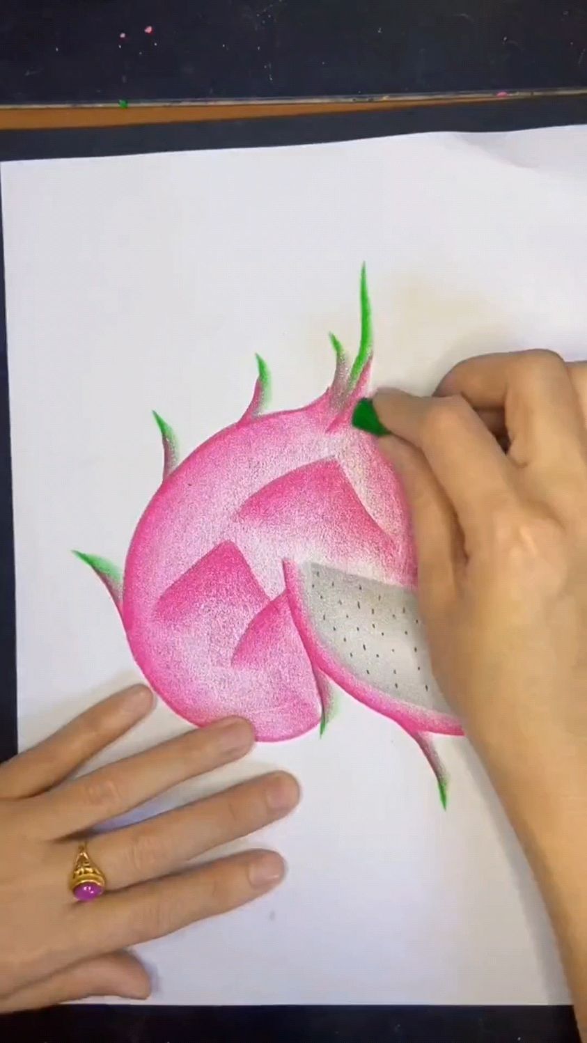 火龙果最简单的画法