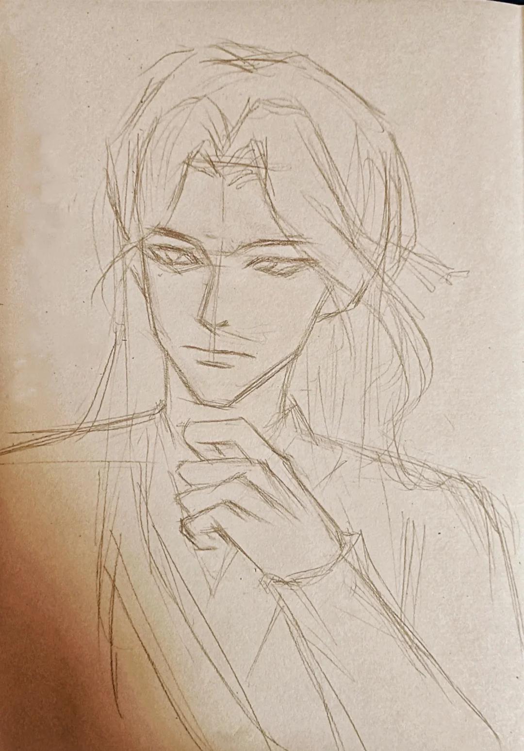 又是谁的温润如玉‖绘画过程