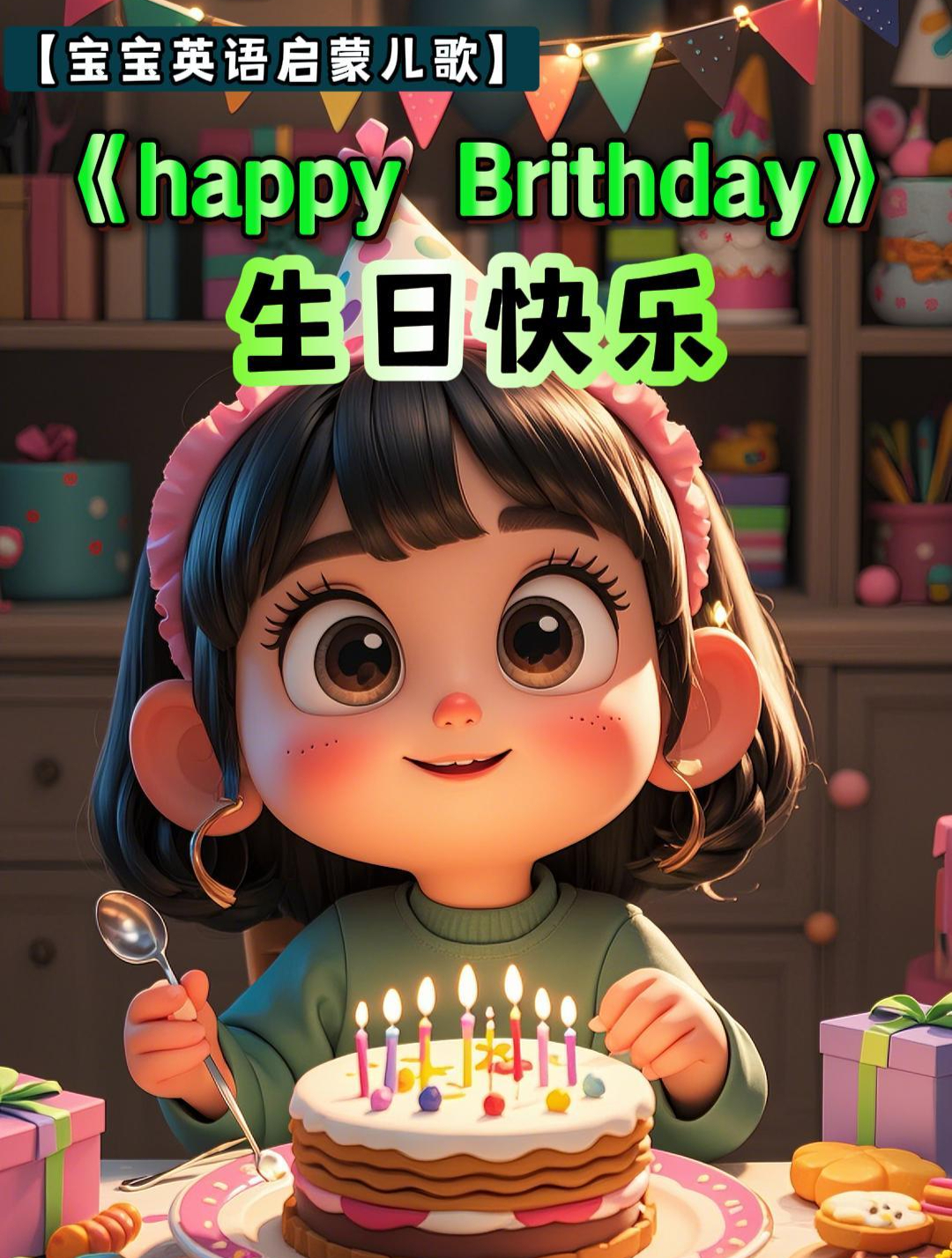 四岁生日快乐英文图片