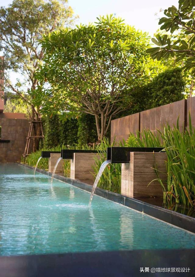 庭院景观设计:跌水景观溢水出水口设计赏析