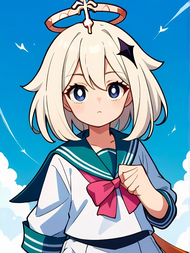 《原神》派蒙穿jk服,婚纱服,女仆服,旗袍的模样