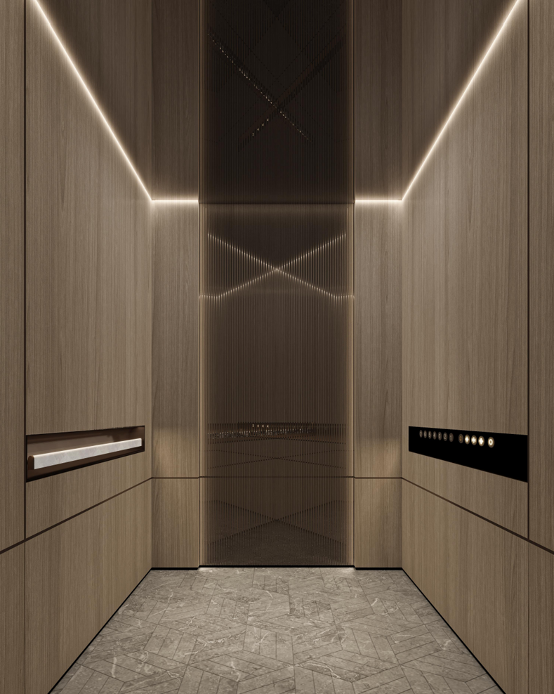 电梯厅装修艺术:效果图中的实用与美观并重