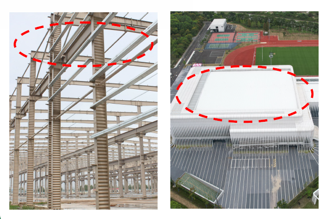 大跨度张弦梁与桁架悬挑组合屋架施工工法