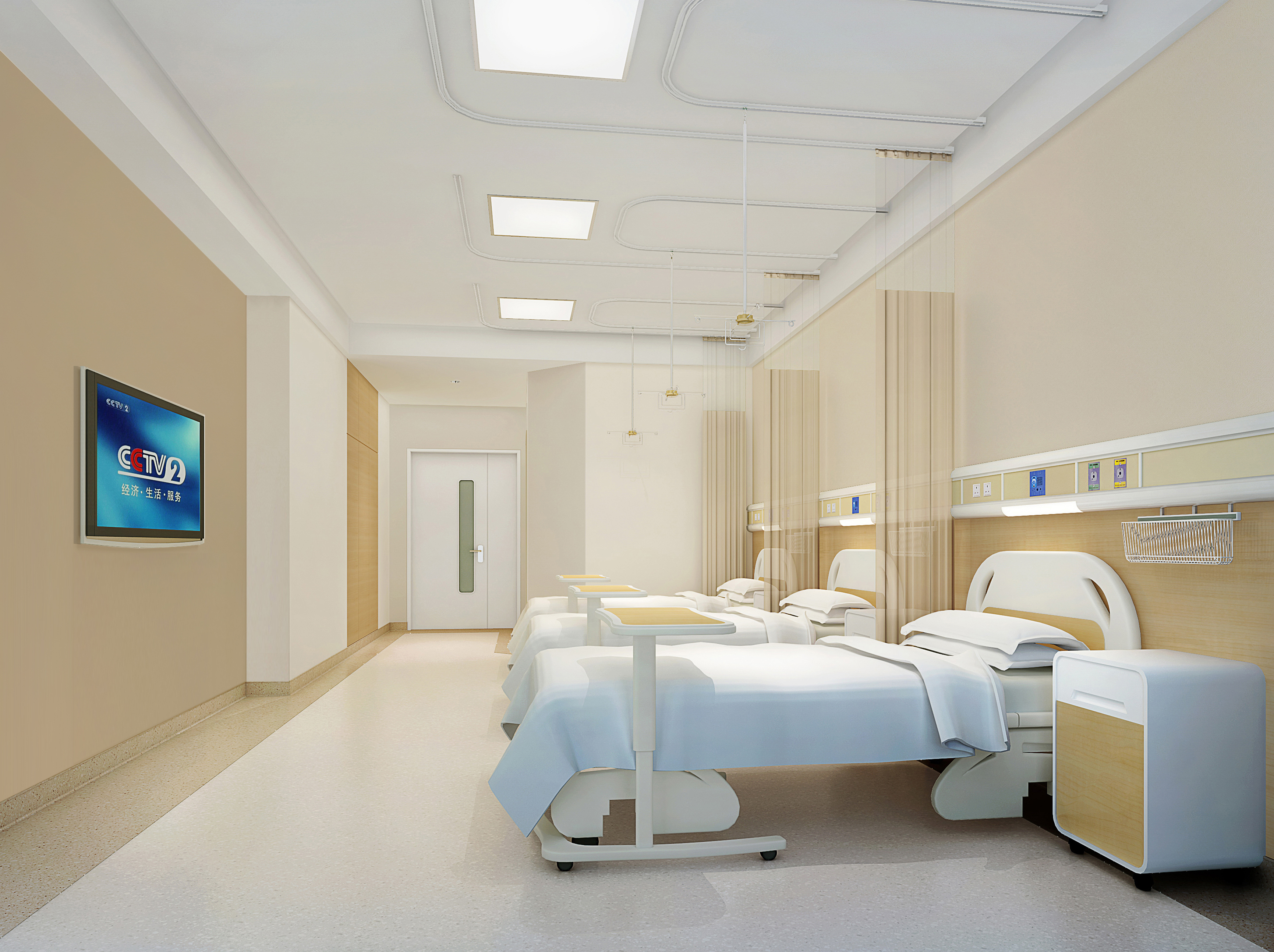 病房新颜:装修效果图营造温馨康复环境