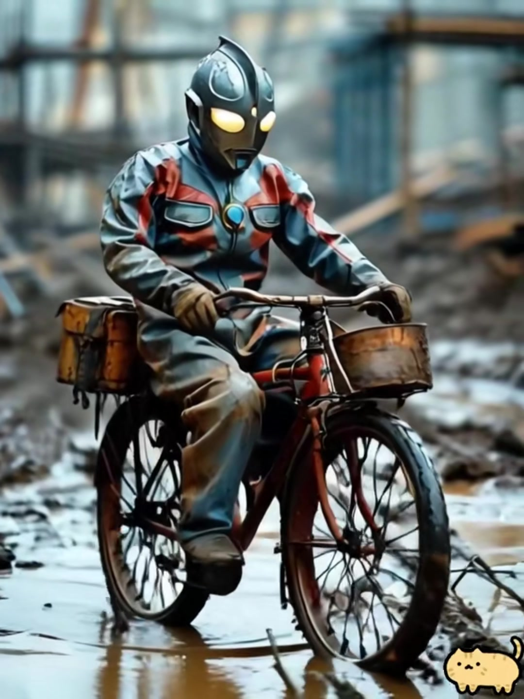 ai绘画,打工的奥特曼,太可怜了