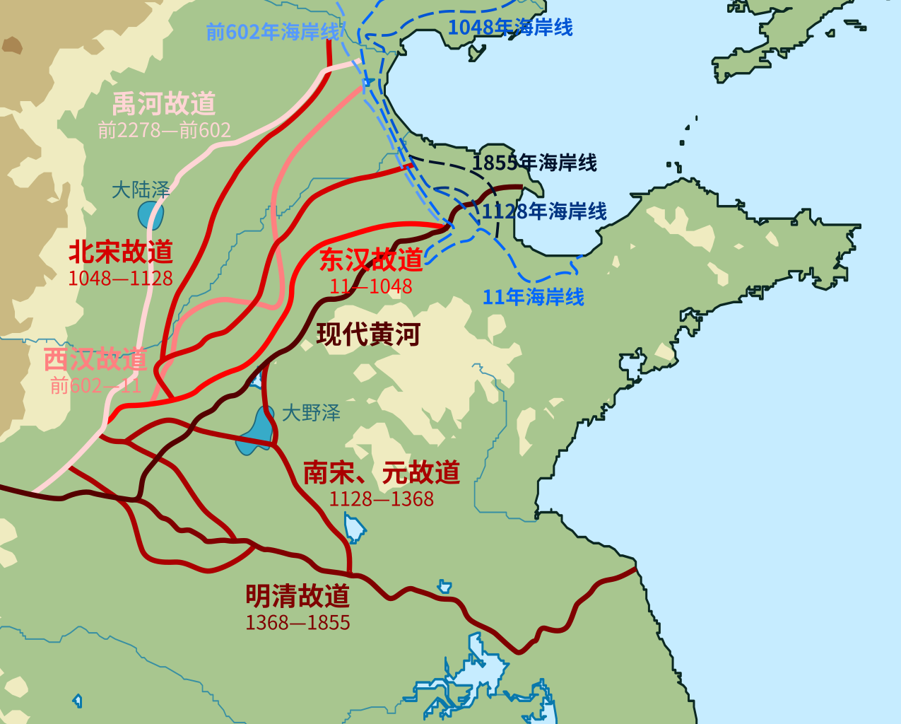 黄河改道夺淮入海图片