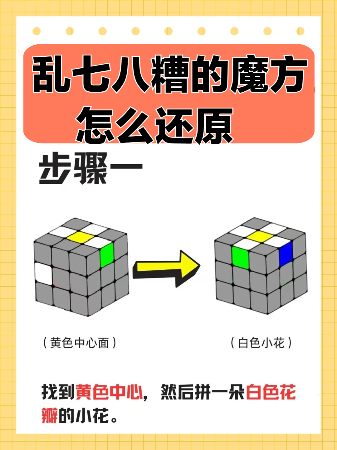 今天我就来分享一个 8 步还原魔方的方法,新手友好哦!