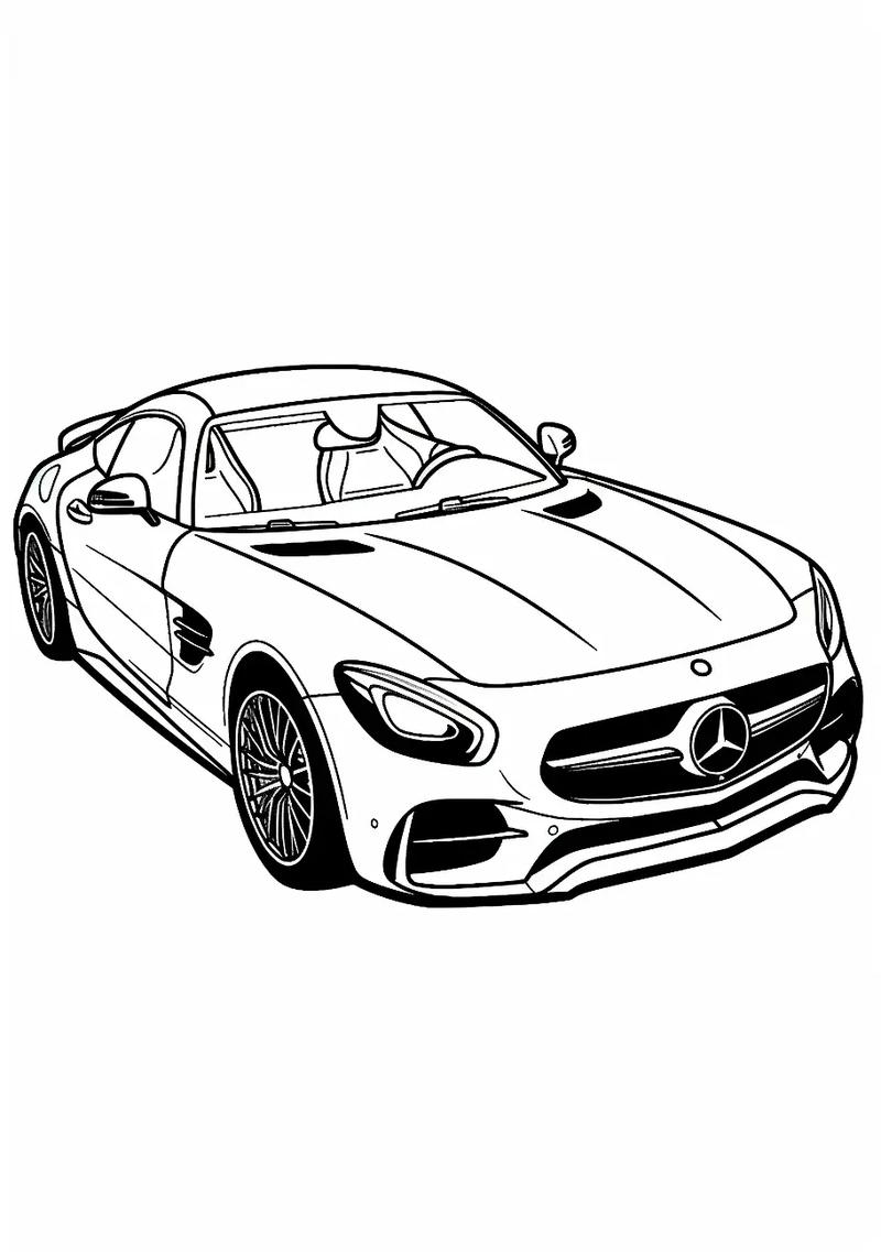 怎么画奔驰车简笔画