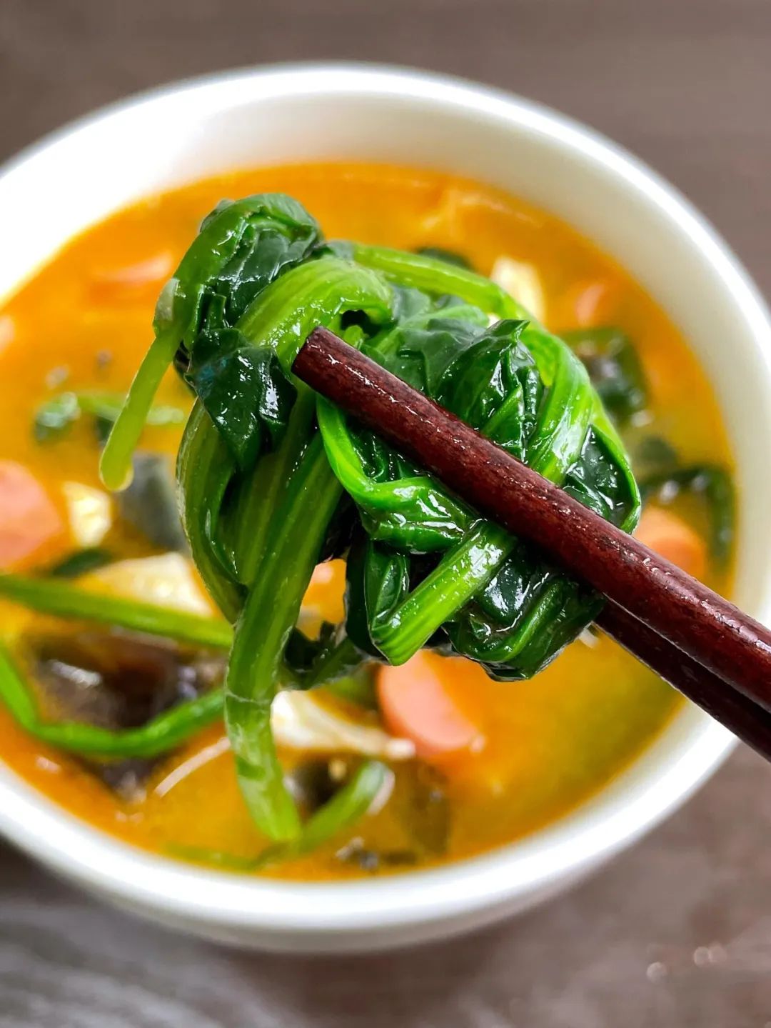 上汤菠菜好鲜美!浓郁鲜香,菠菜滑嫩!