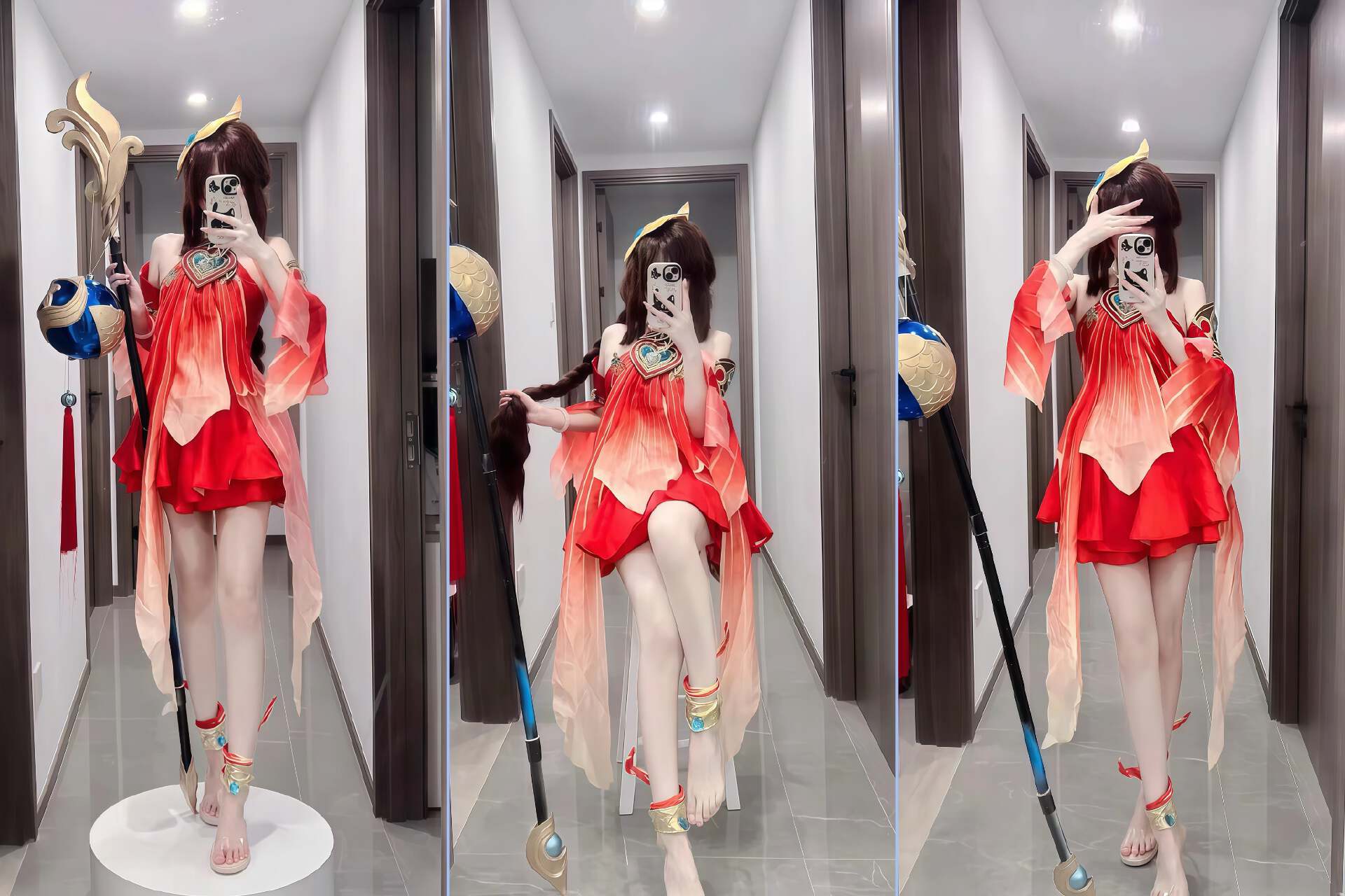 王者大乔cos:长腿小姐姐,身高体型非常还原,太好看啦