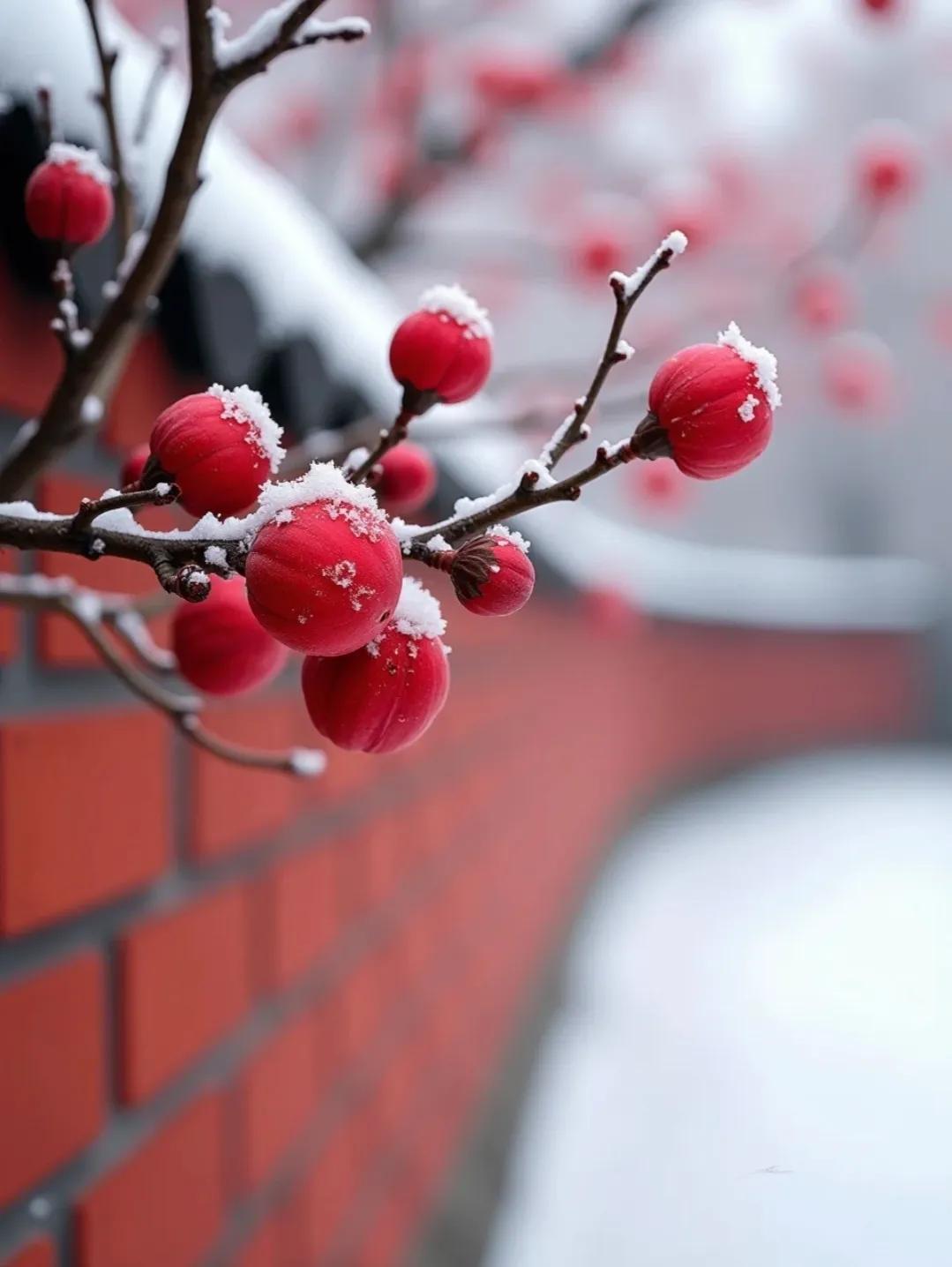 红墙白雪,岁月满苍苔图片