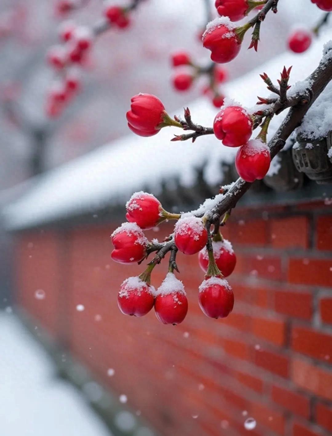 红墙白雪,岁月满苍苔图片