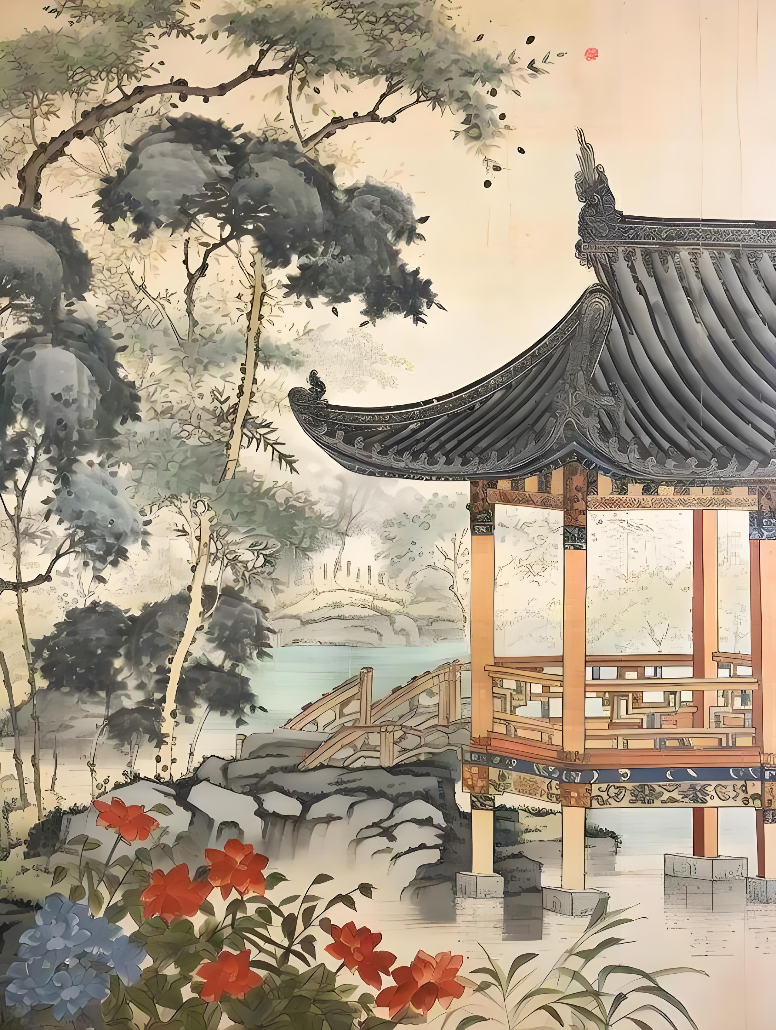 藏在山水画里的秘密:为什么古代画家都爱在画里加个亭子?