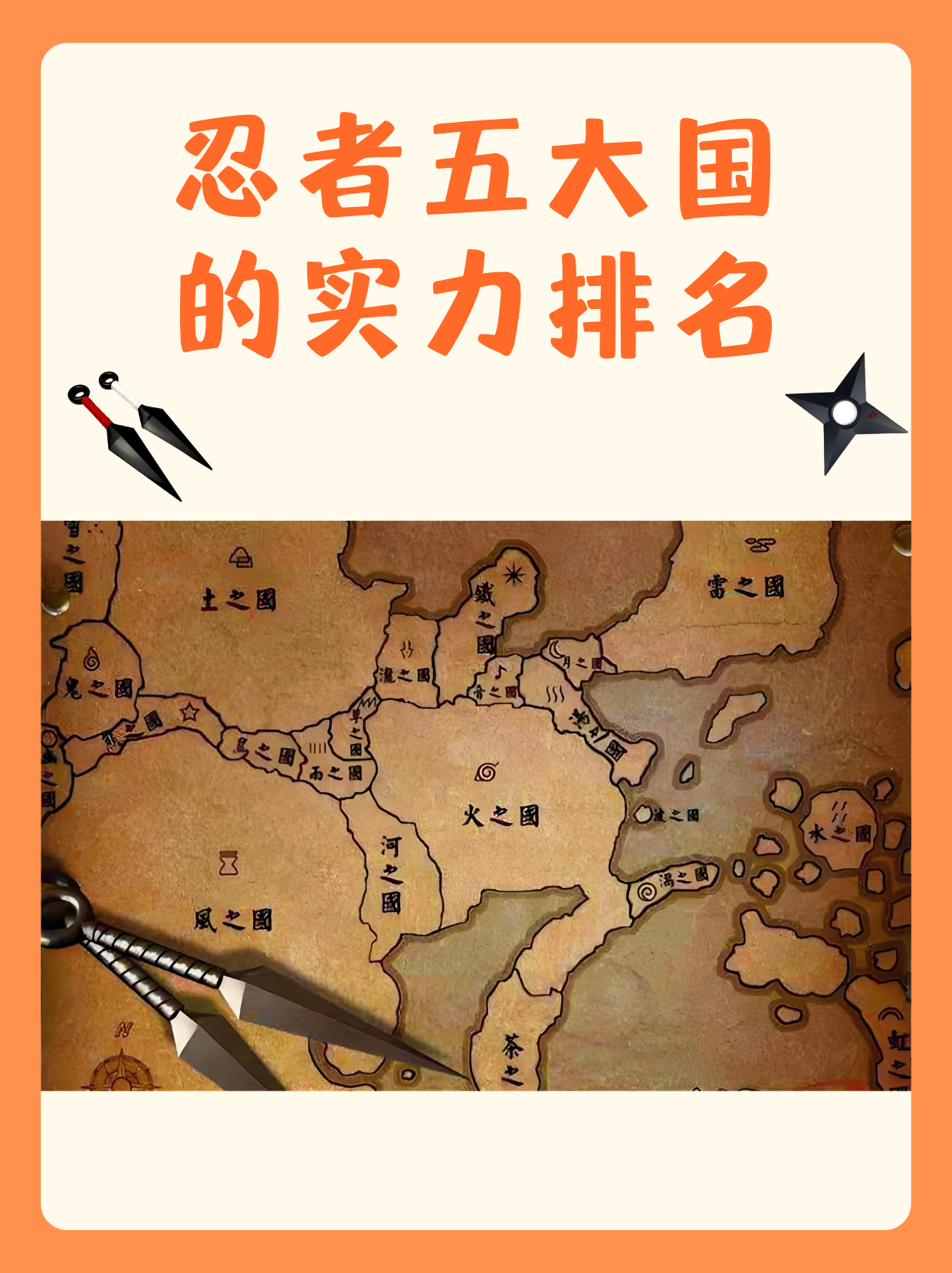 🔥咱看火影的时候,是不是老好奇忍者五大国到底谁强谁弱呀?