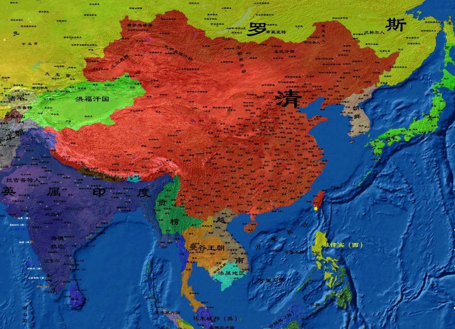 清朝强盛三大依清朝版图晚清版图清王朝版图清朝版图变化晚清疆域图