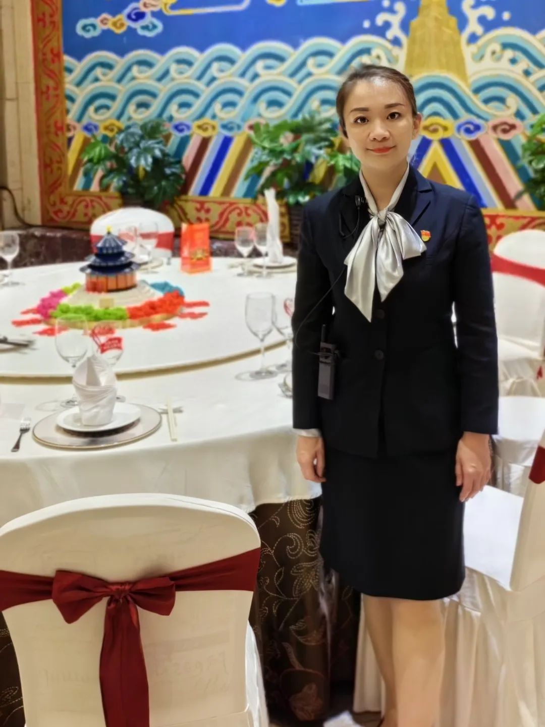彭博经理全聚德餐厅服务高阶技师和高阶考评员拥有超过23年的丰富