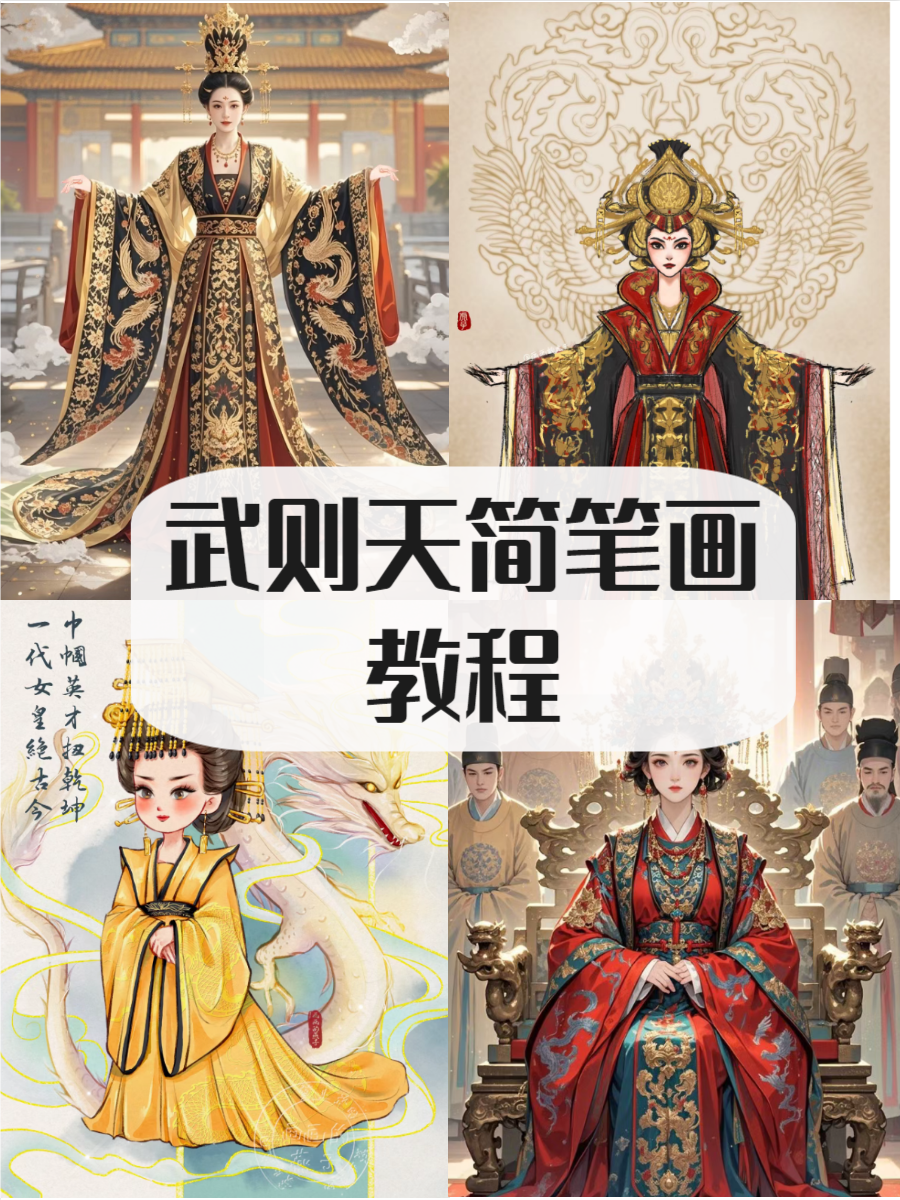 武则天,一位中国历史上独一无二的女皇帝,她的形象常常