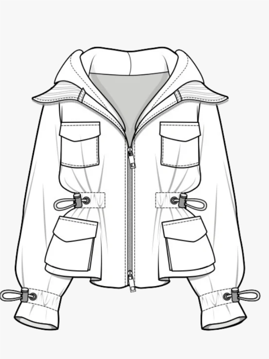 夹克衫简笔画是一种简洁而富有表现力的艺术形式,它