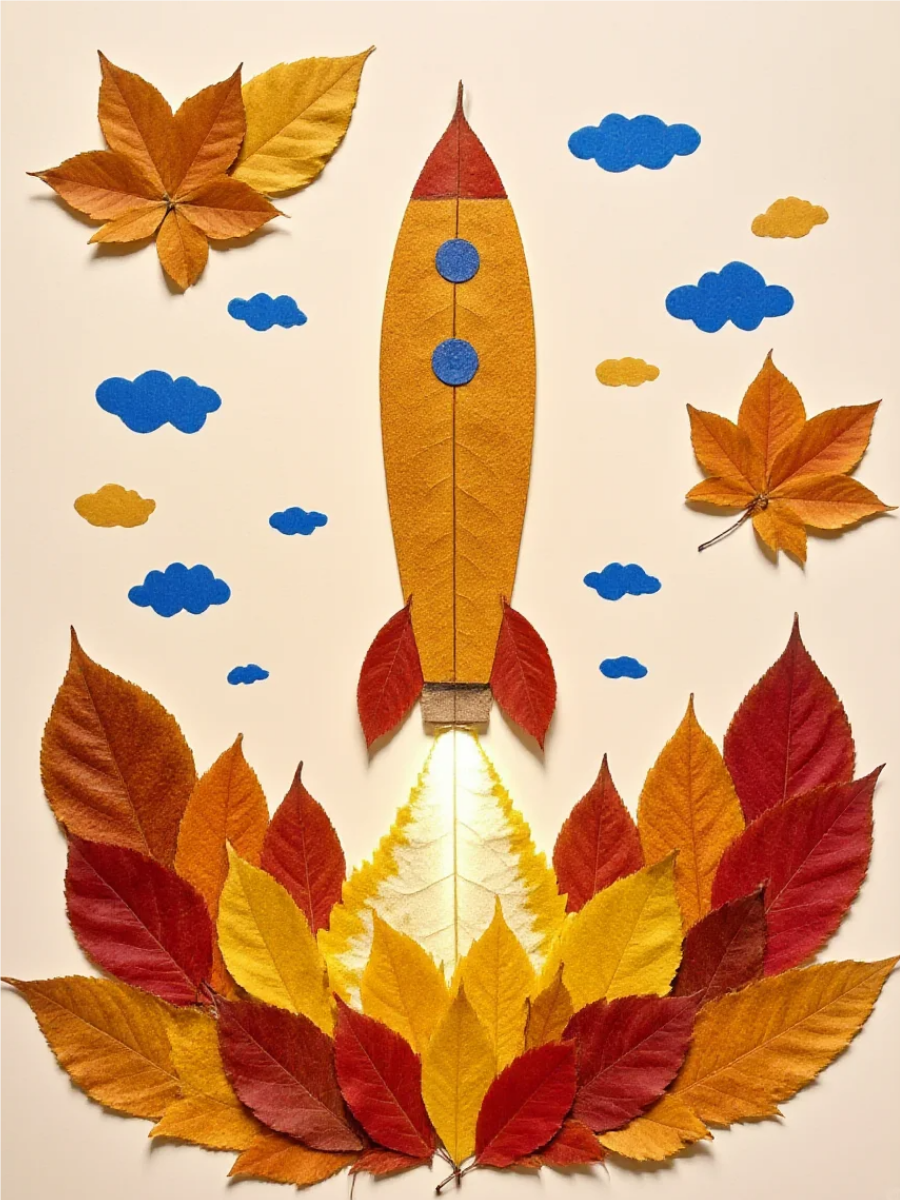 树叶画图片大全简单漂亮