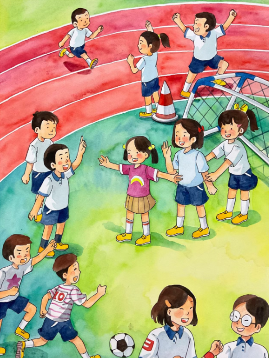 开学了绘画作品一等奖