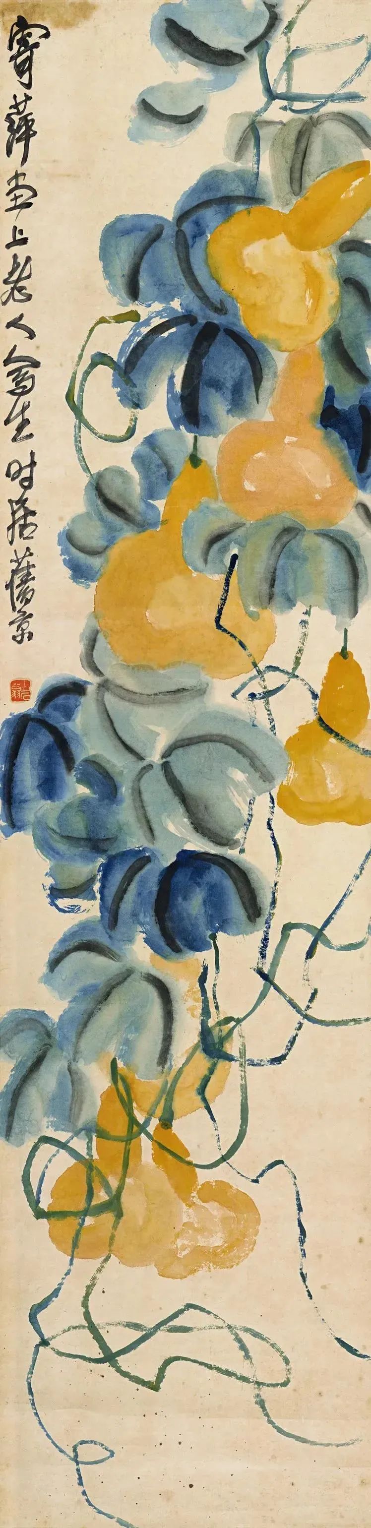 国画大师齐白石画葫芦