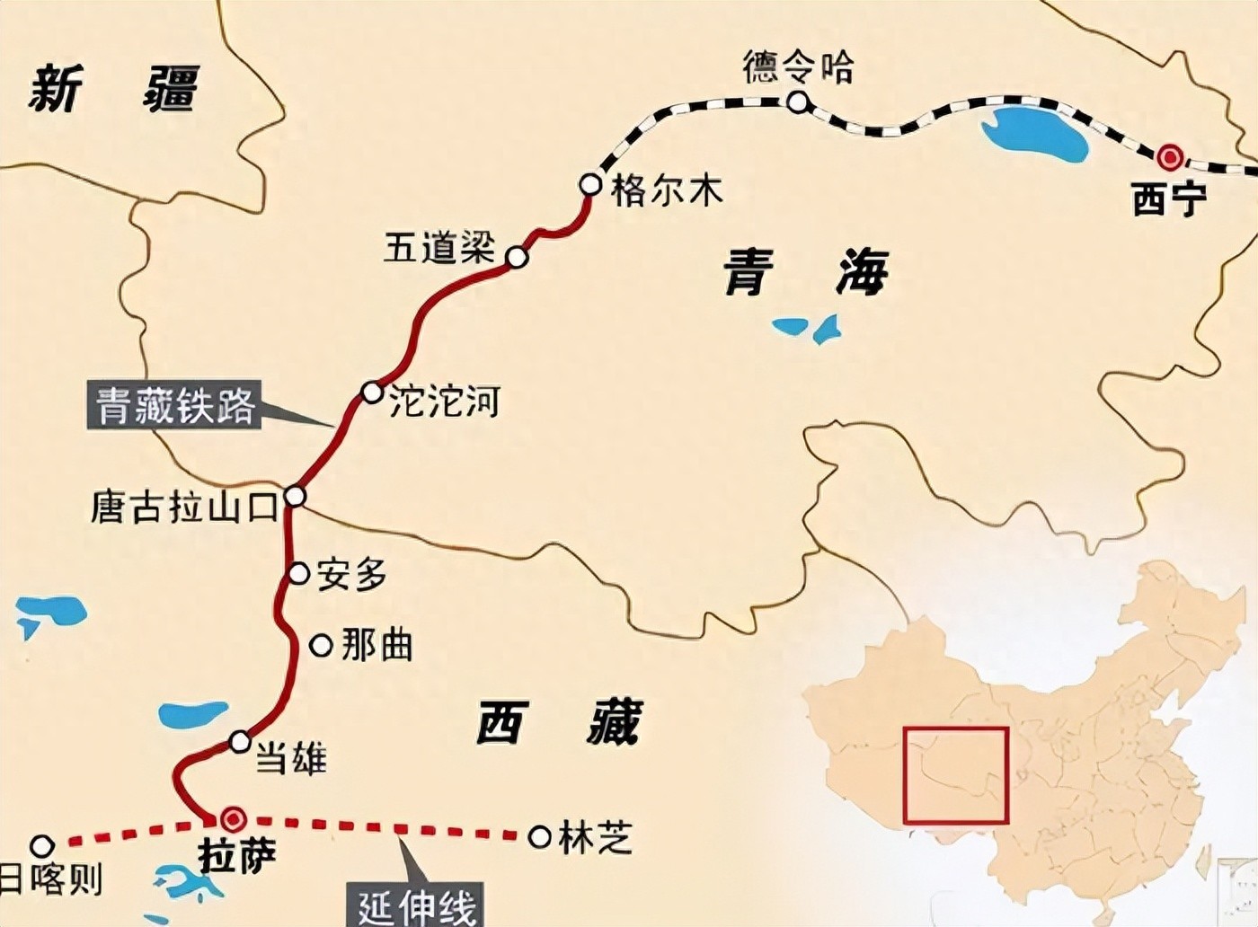 青藏地区铁路线图片