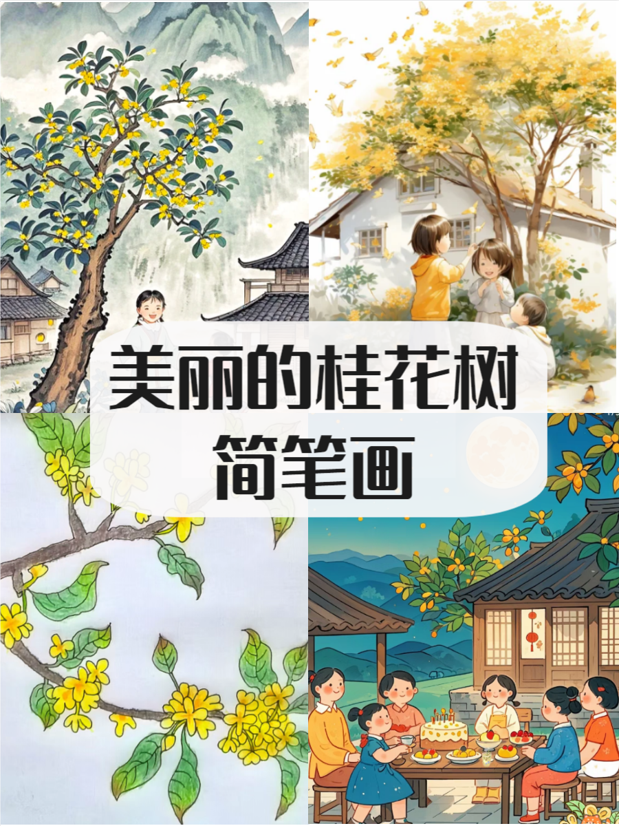 桂花树简笔画,快来了解一下吧