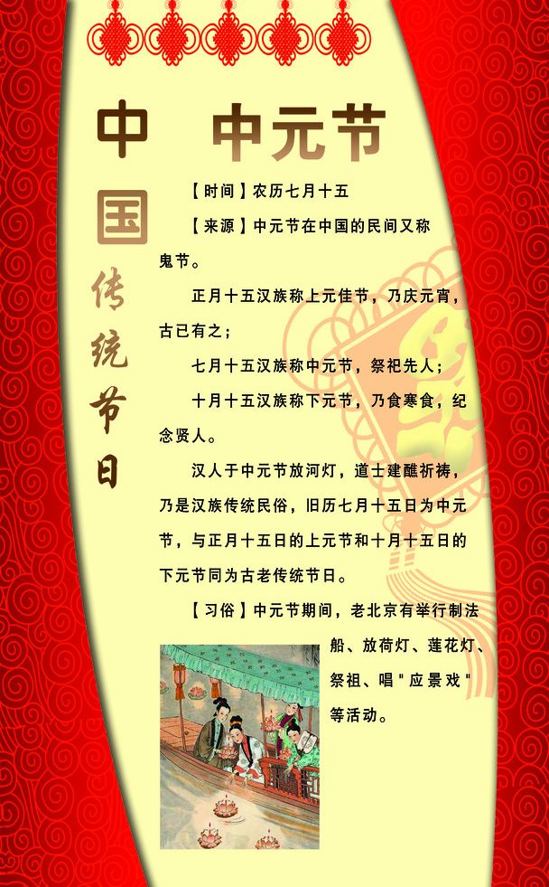 中元节由来图片