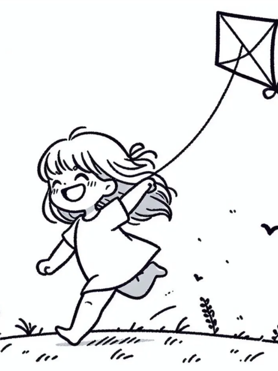 放风筝简笔画,快来了解一下吧