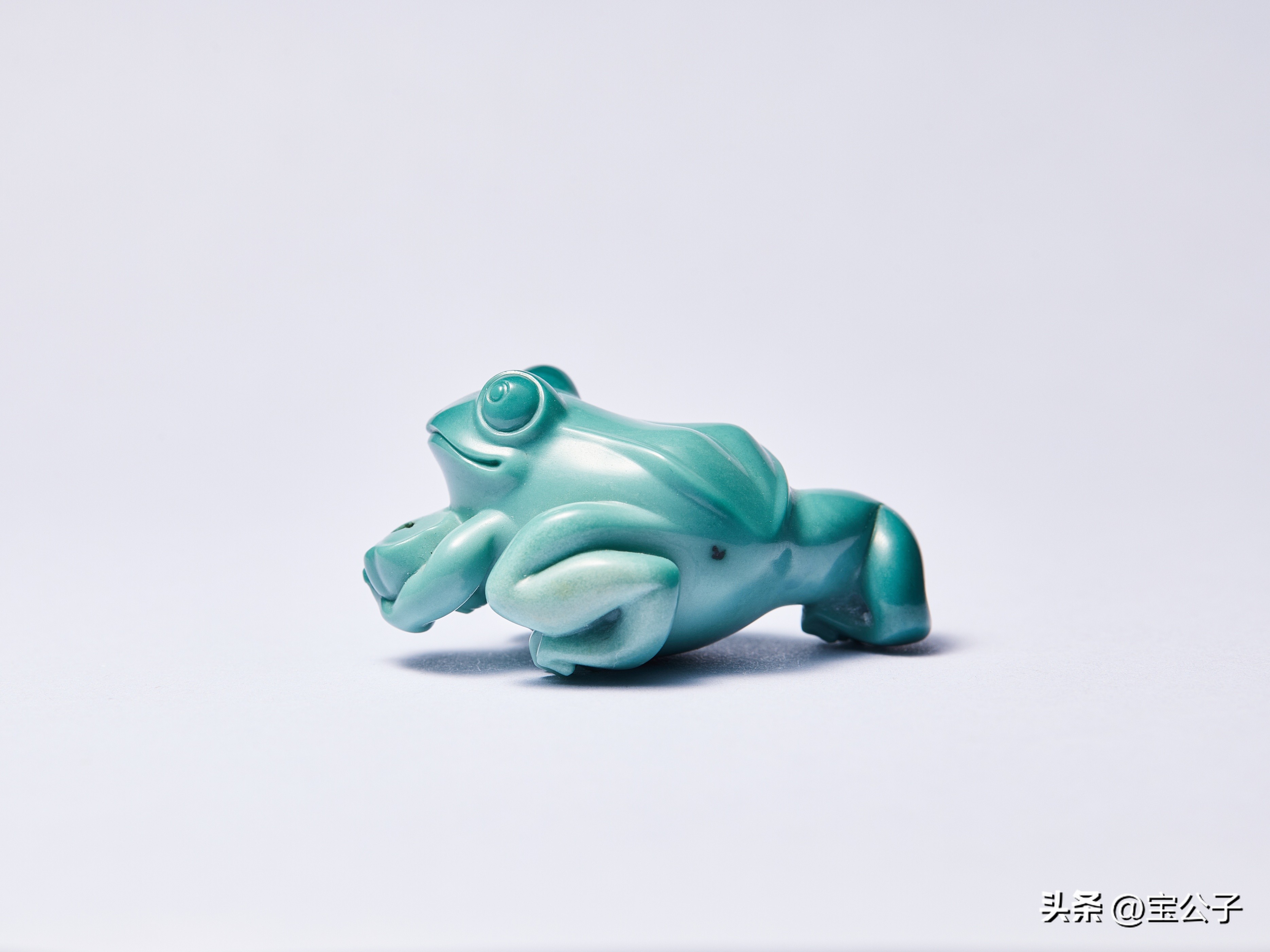 玉雕青蛙,呱呱来财,一鸣惊人