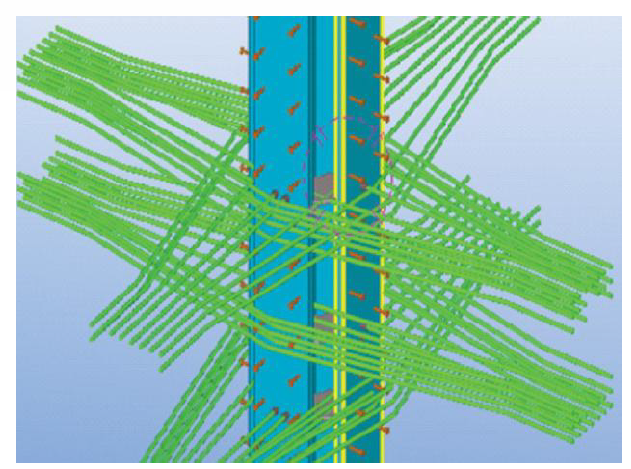 封闭式免支拆模钢板箍劲性柱与钢梁连接节点施工工法