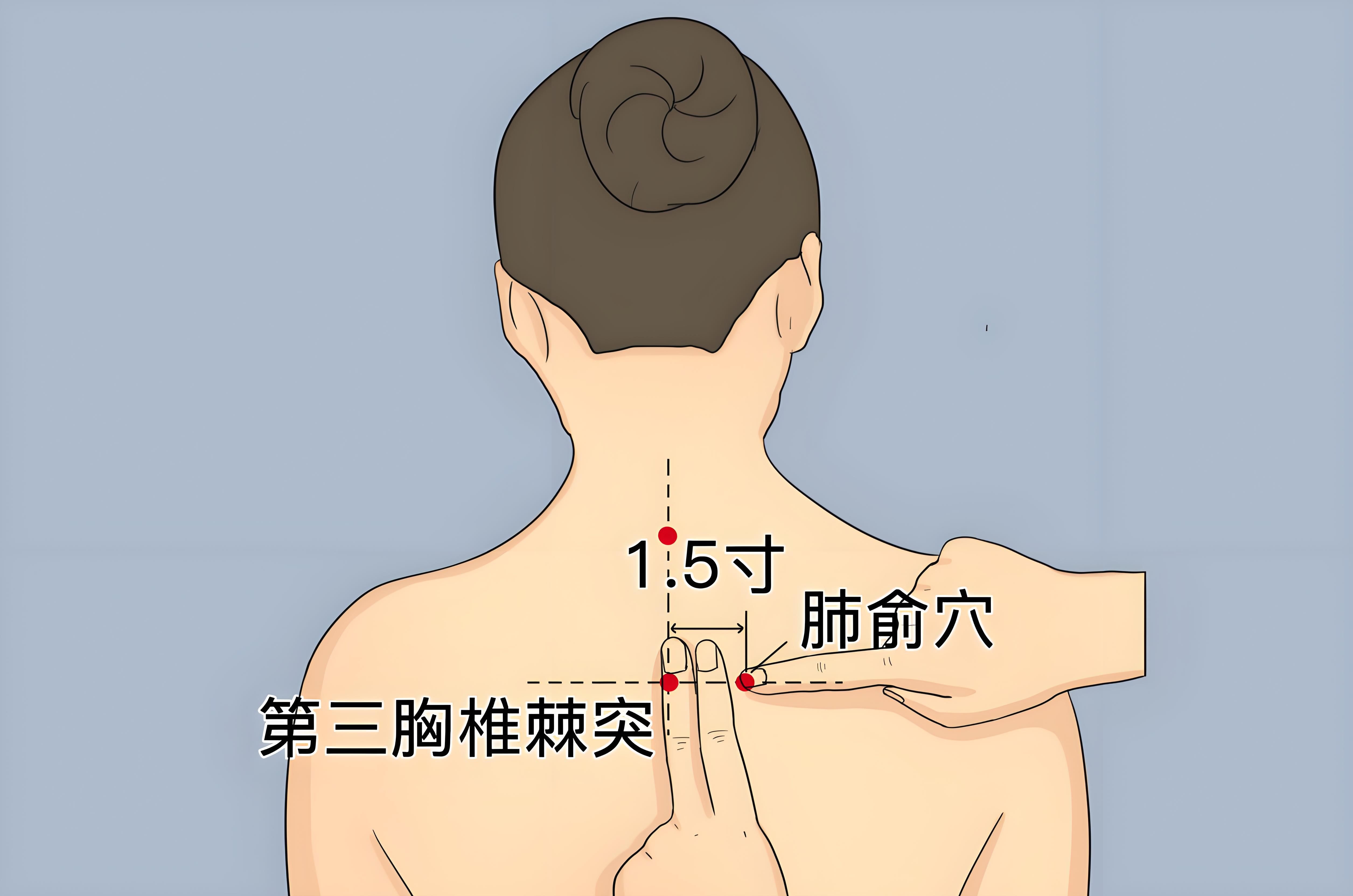 定喘穴:对于缓解哮喘与咳嗽效果显著