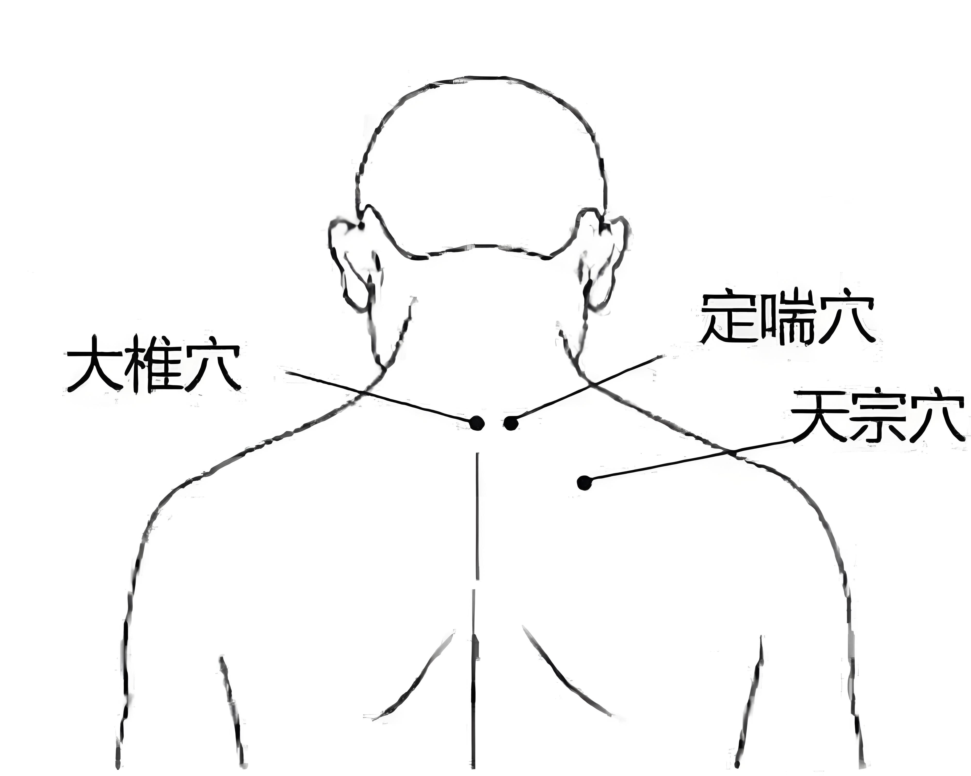 定喘穴:对于缓解哮喘与咳嗽效果显著
