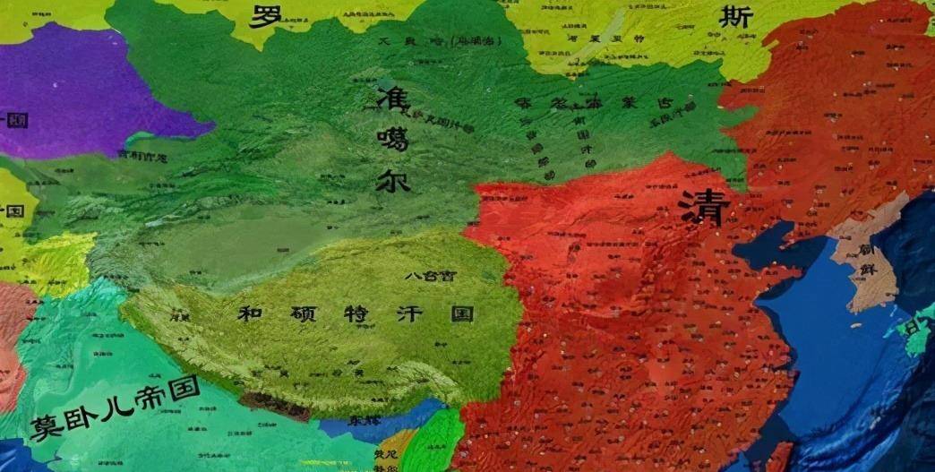 厄鲁特蒙古四部地图图片