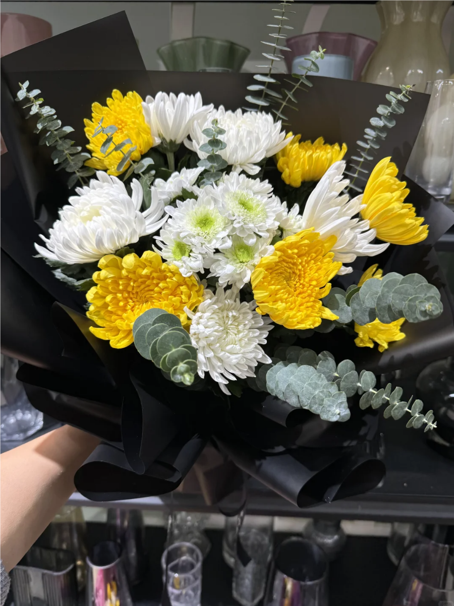 白菊花常被用来表达对逝者的哀思与怀念,它们纯净