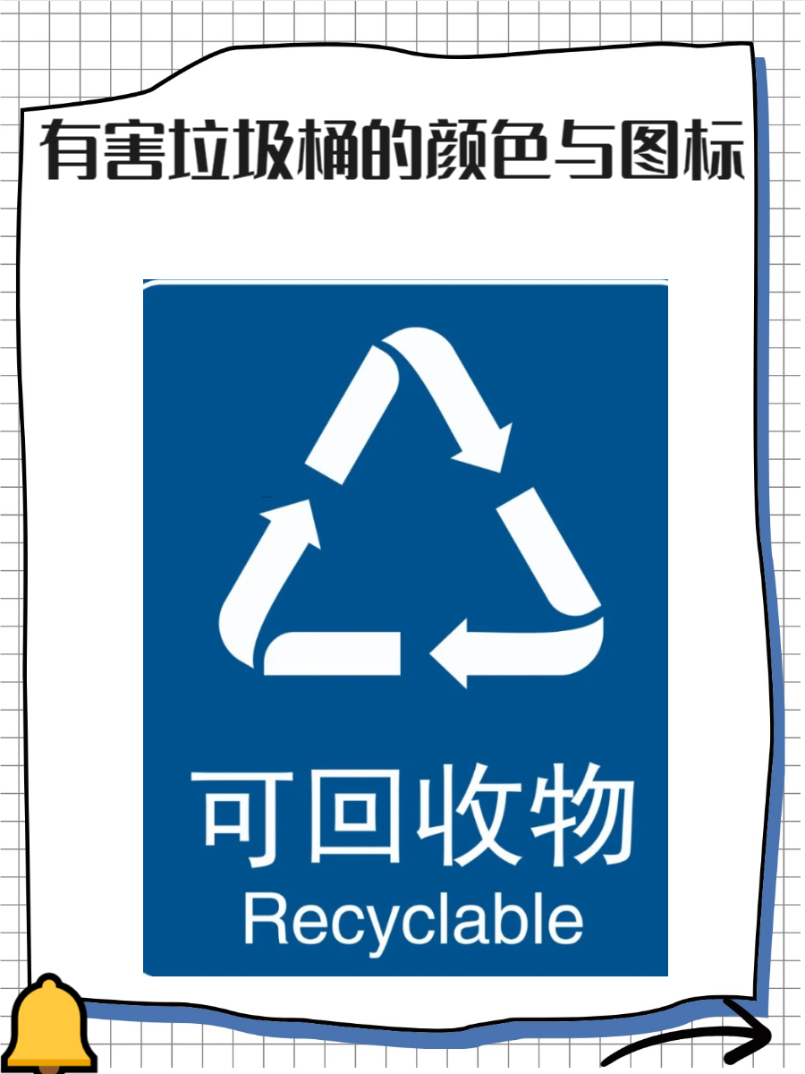 有害垃圾桶颜色和标志图片