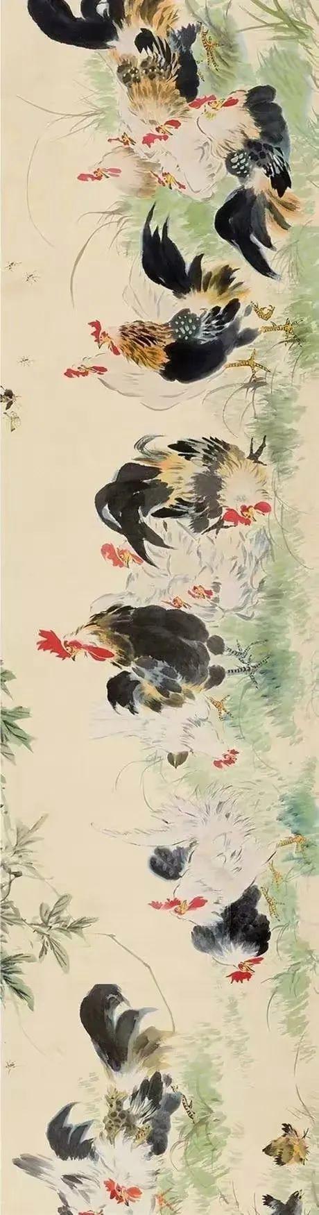 分享60幅王雪涛国画里的大公鸡