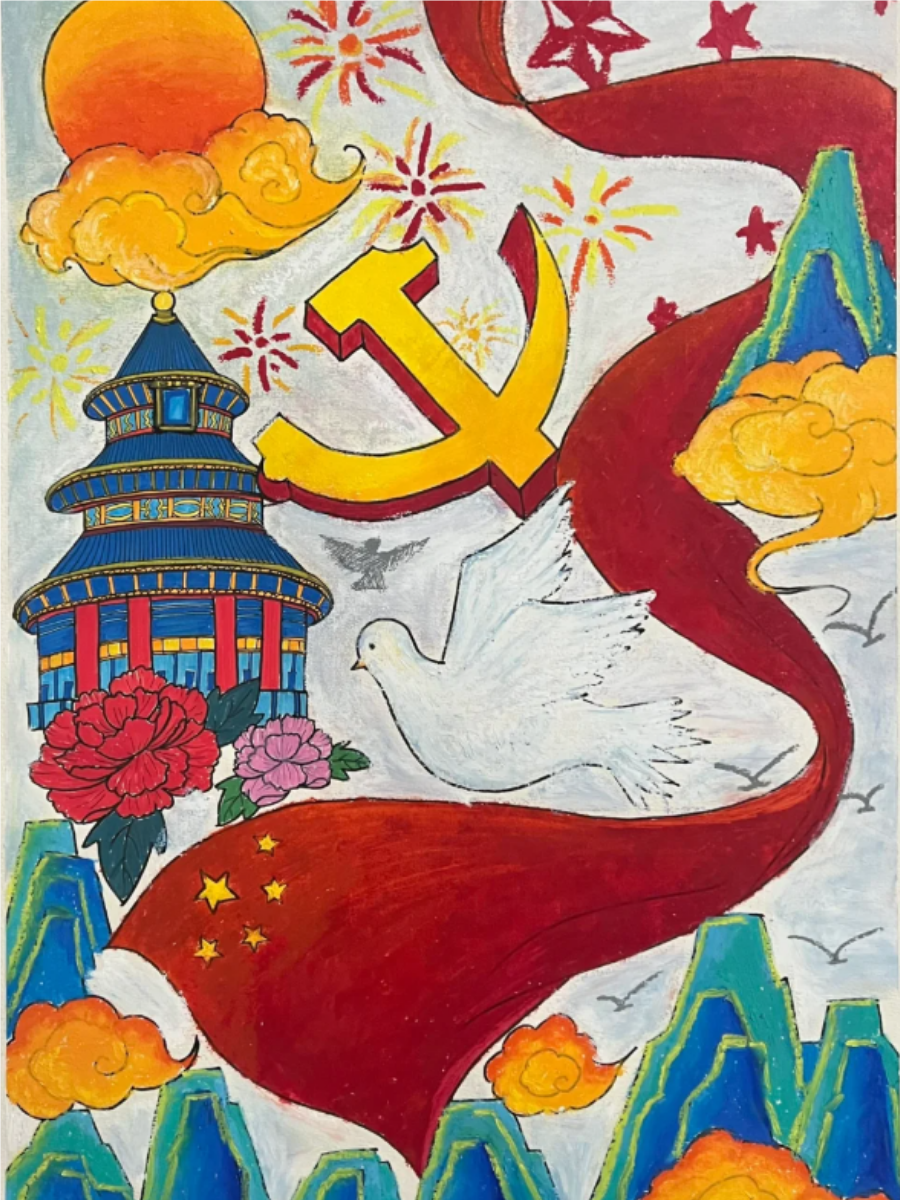 3～4年级传承红色基因绘画