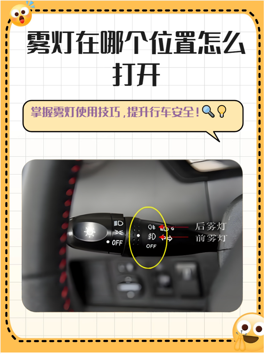 雾灯在哪个位置怎么打开