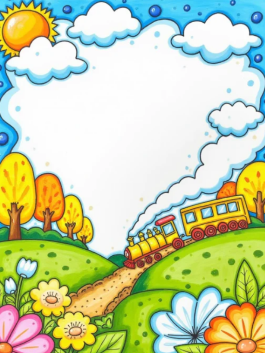 小报模板图片充满创意与美感,无论是校园主题,手抄报