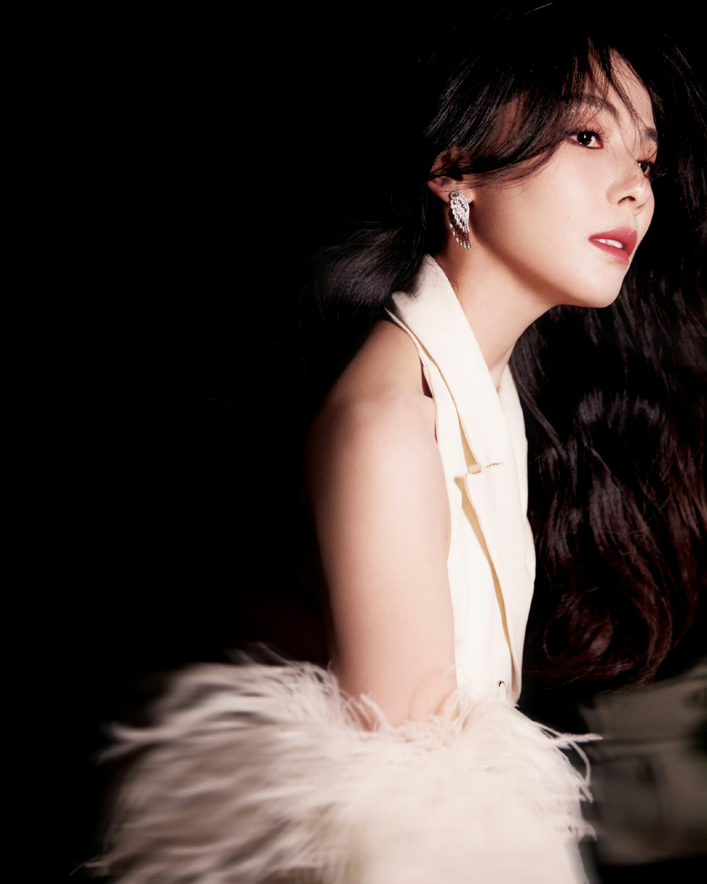 刘涛白色连体裤#优质作者榜