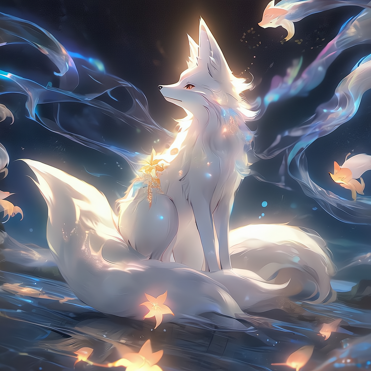 九尾狐#ai绘画# #神话# #山海经