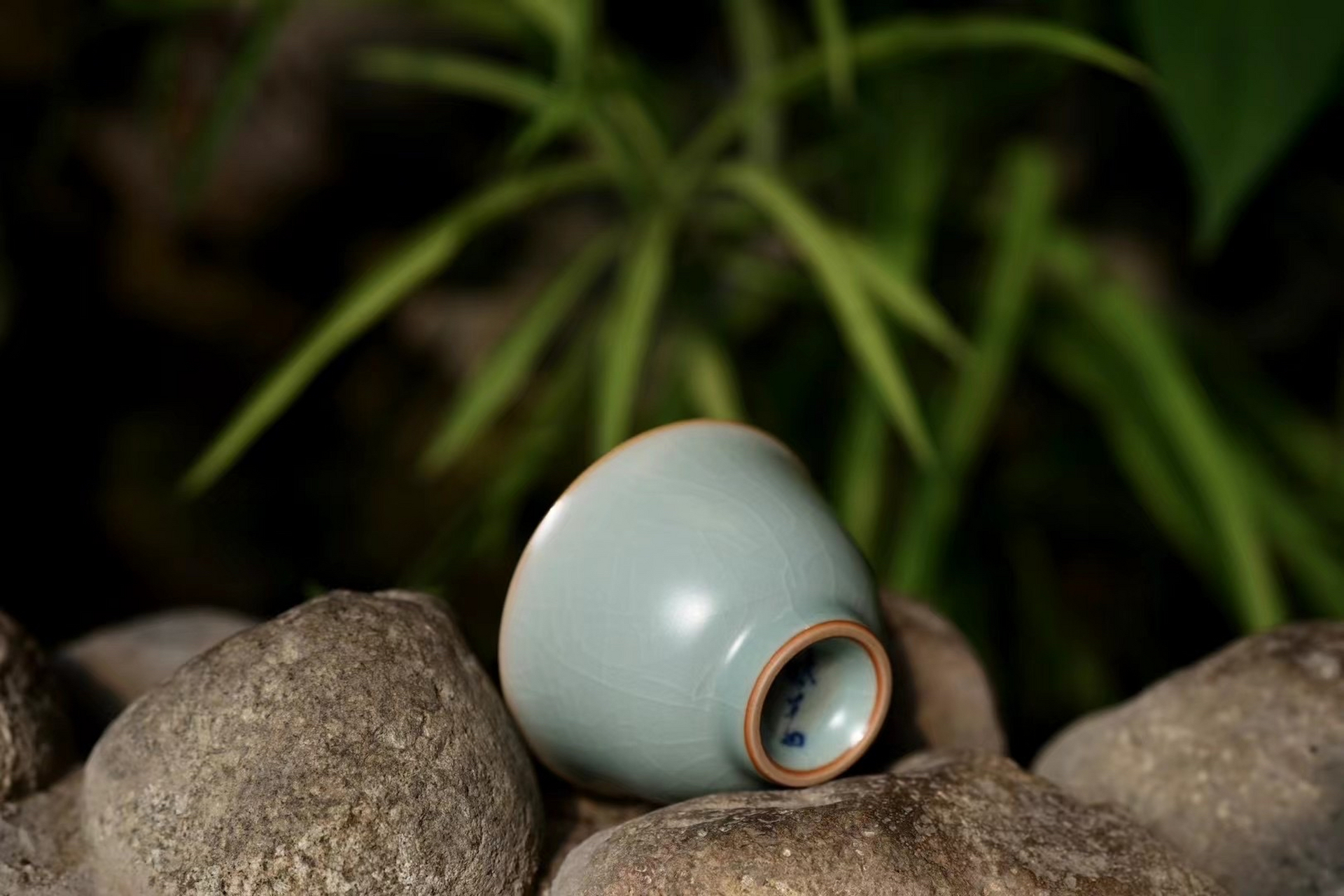 晓芳窑汝窑粉青釉主人杯 玉茗杯 #主人杯# #晓芳窑# #茶杯