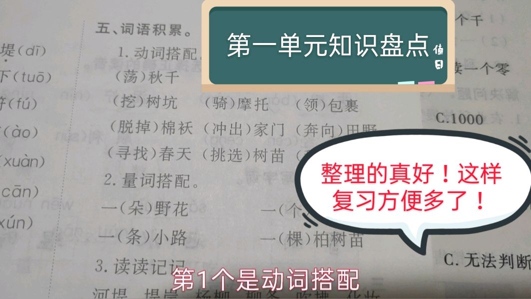 [图]二年级语文下册第一单元知识盘点,整理的真全,这样复习方便多了