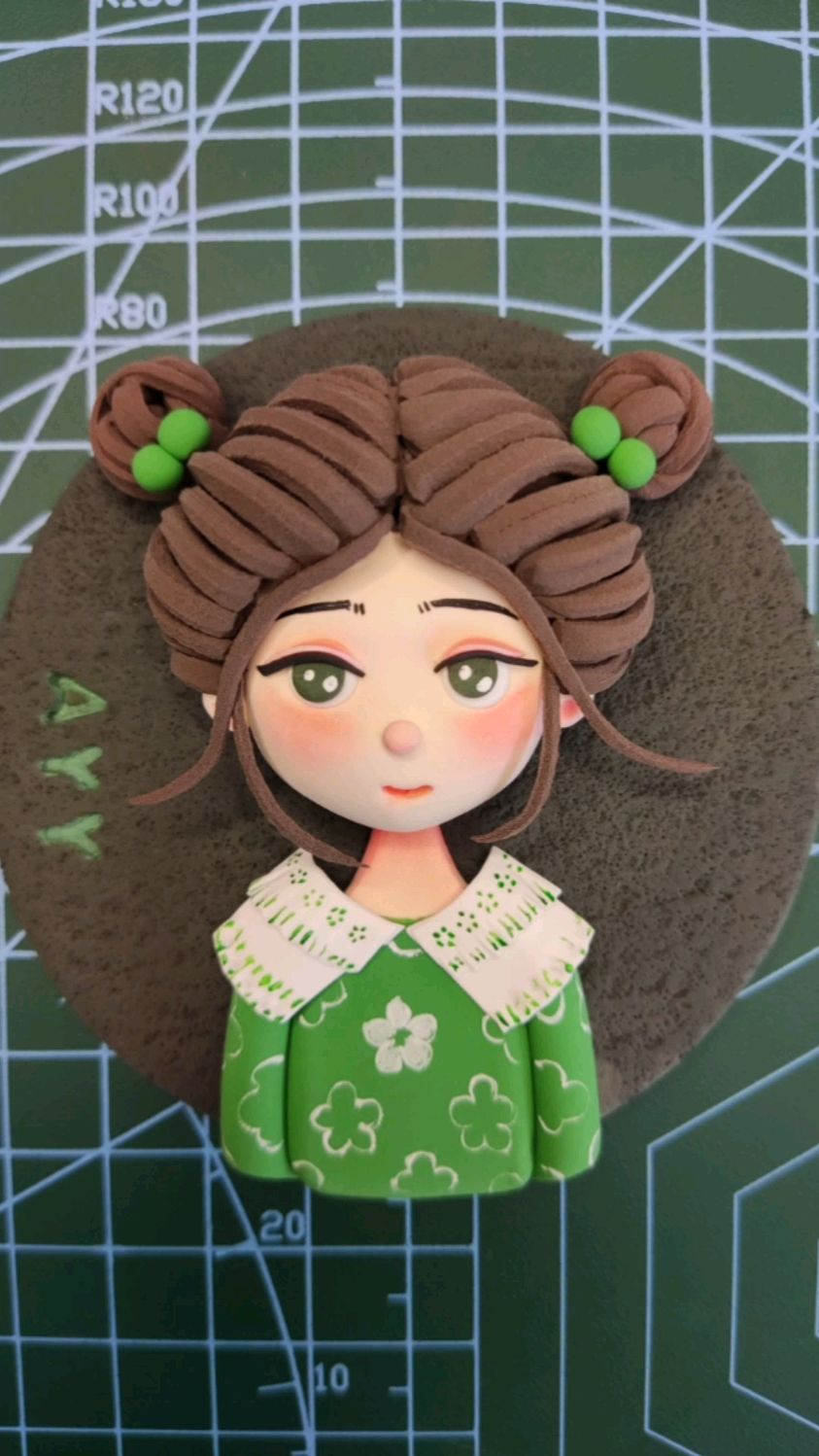 粘土丸子头女孩教程