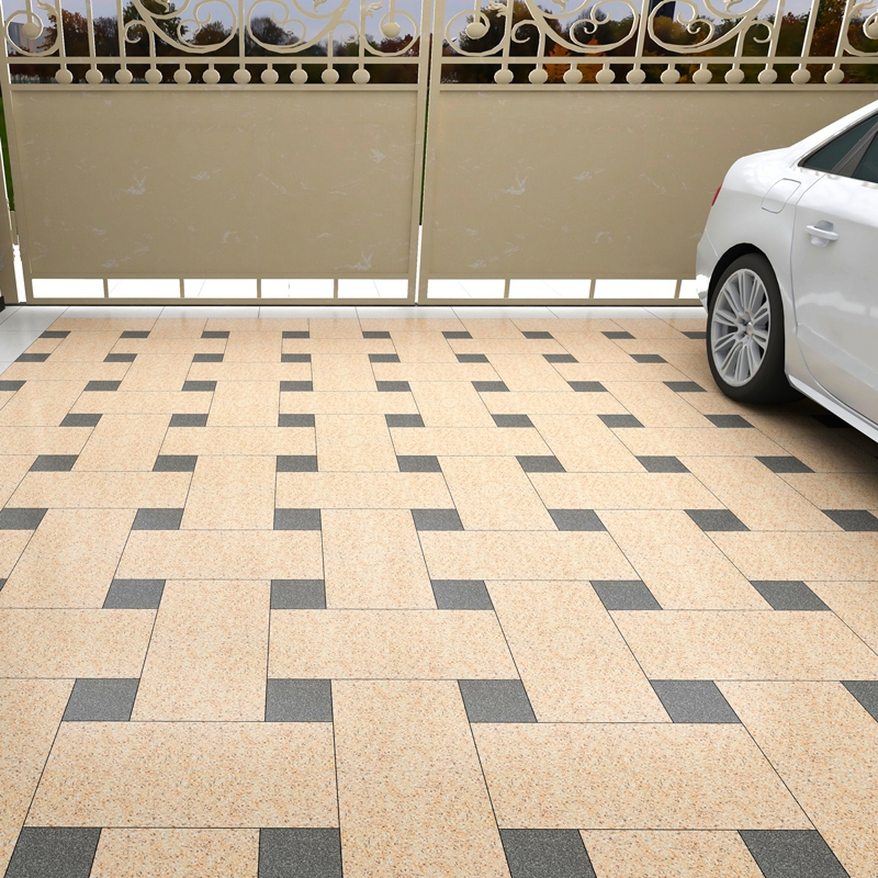 室外庭院地铺石 户外露台地砖 庭院地砖院子花园瓷砖室外露台地板砖