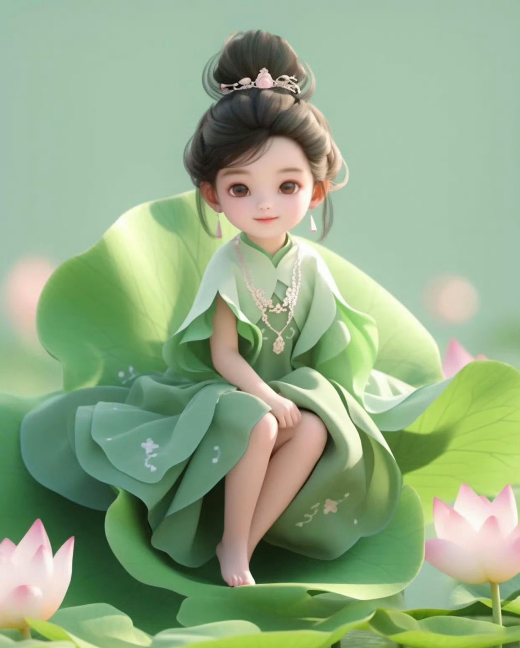 古风青莲小仙姑优雅头像,清秀小媛,恬淡自然.