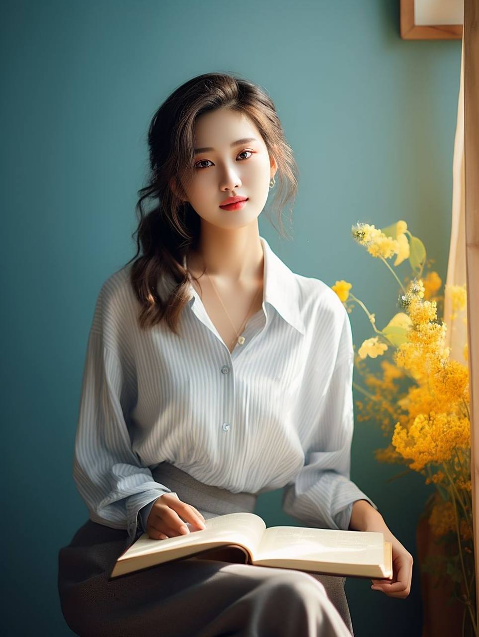 美女头像:清秀淡雅的妆容,优雅自信的姿态,尽显女人的魅力.