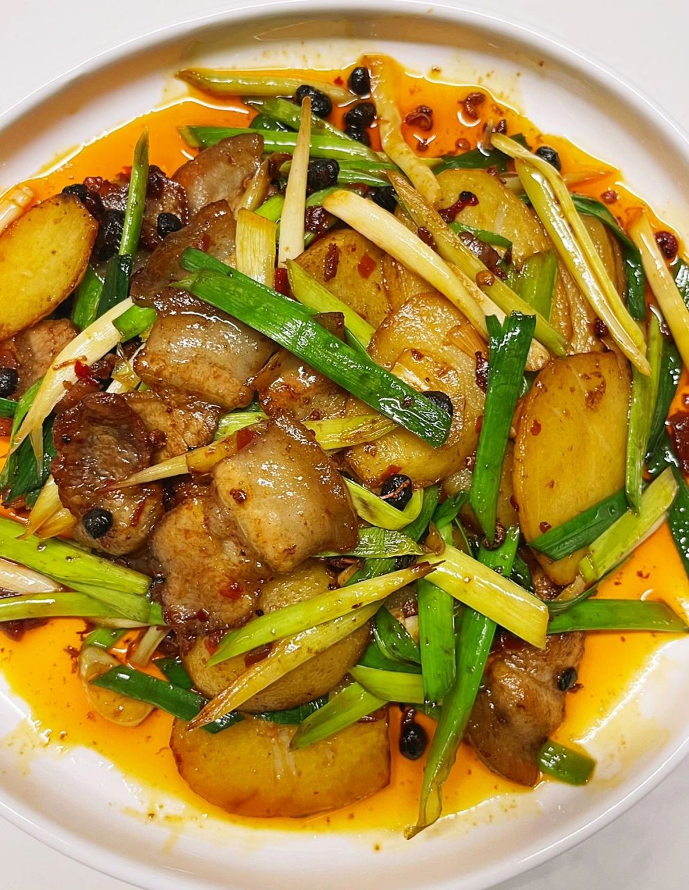 简单快手的家常菜土豆回锅肉,超级下饭!